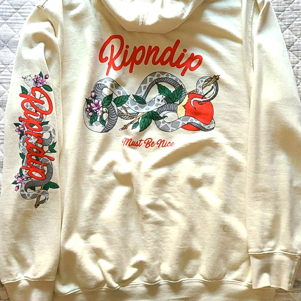 Ripndip Creme Must be nice snake hoodie